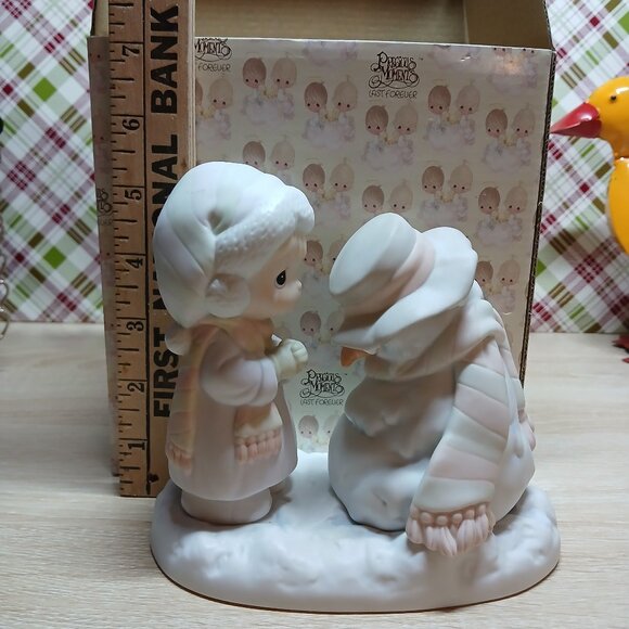 NWT Precious Moments We're Going to Miss You Christmas Holiday Ceramic Figurine - Picture 5 of 16